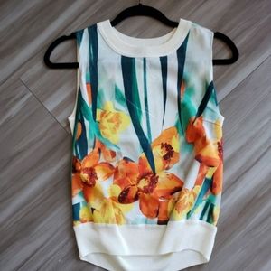 Authentic St. John XS P sweater vest floral